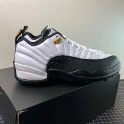 Nike Air Jordan XII 12 Low Golf Taxi White Black Gold Shoes DH4120-100 Size 11 New -Cheap Golf Apparel Store IMG202302250749403834262394805